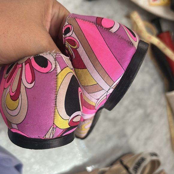 Emilio Pucci Pink and Purple Multi Color Patterned Flats 37 - Picture 10 of 10